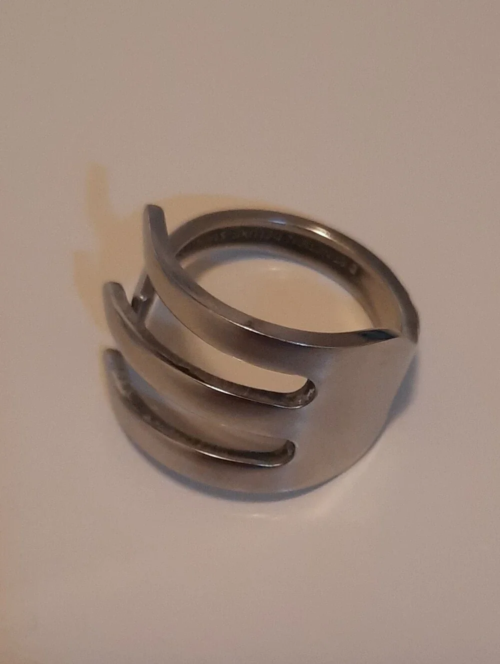Stainless Open Band Ring in Silver